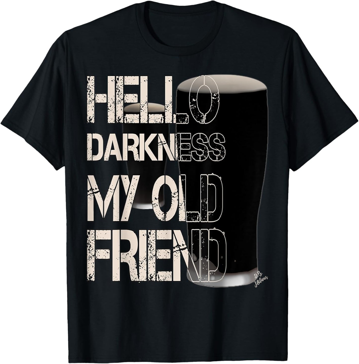 Hello darkness my old friend altbier - funny beer T-Shirt - T-Shirt | Black