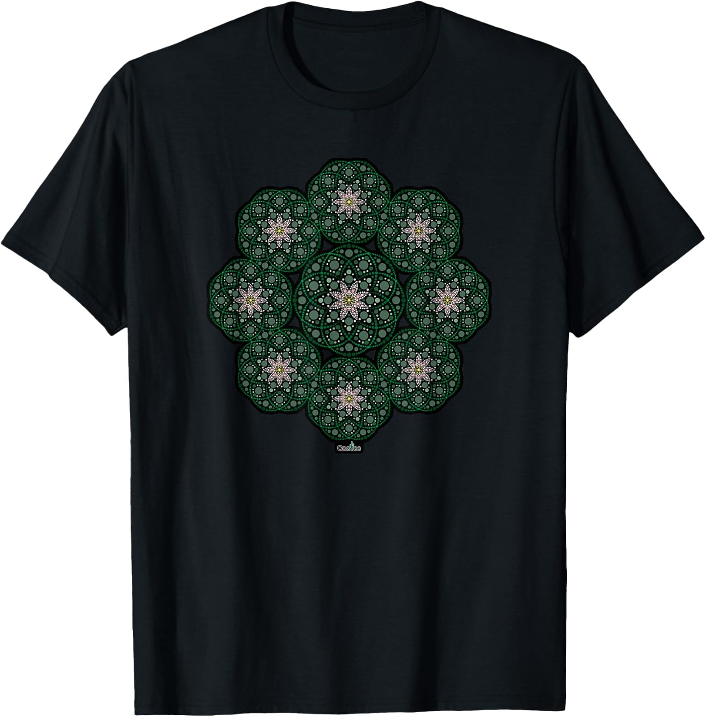 Peyote Dotted Mandala Totem T-Shirt - T-Shirt | Black