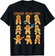 Christmas Book Reading Gingerbread Man for Kids Teachers T-Shirt - T-Shirt | Black