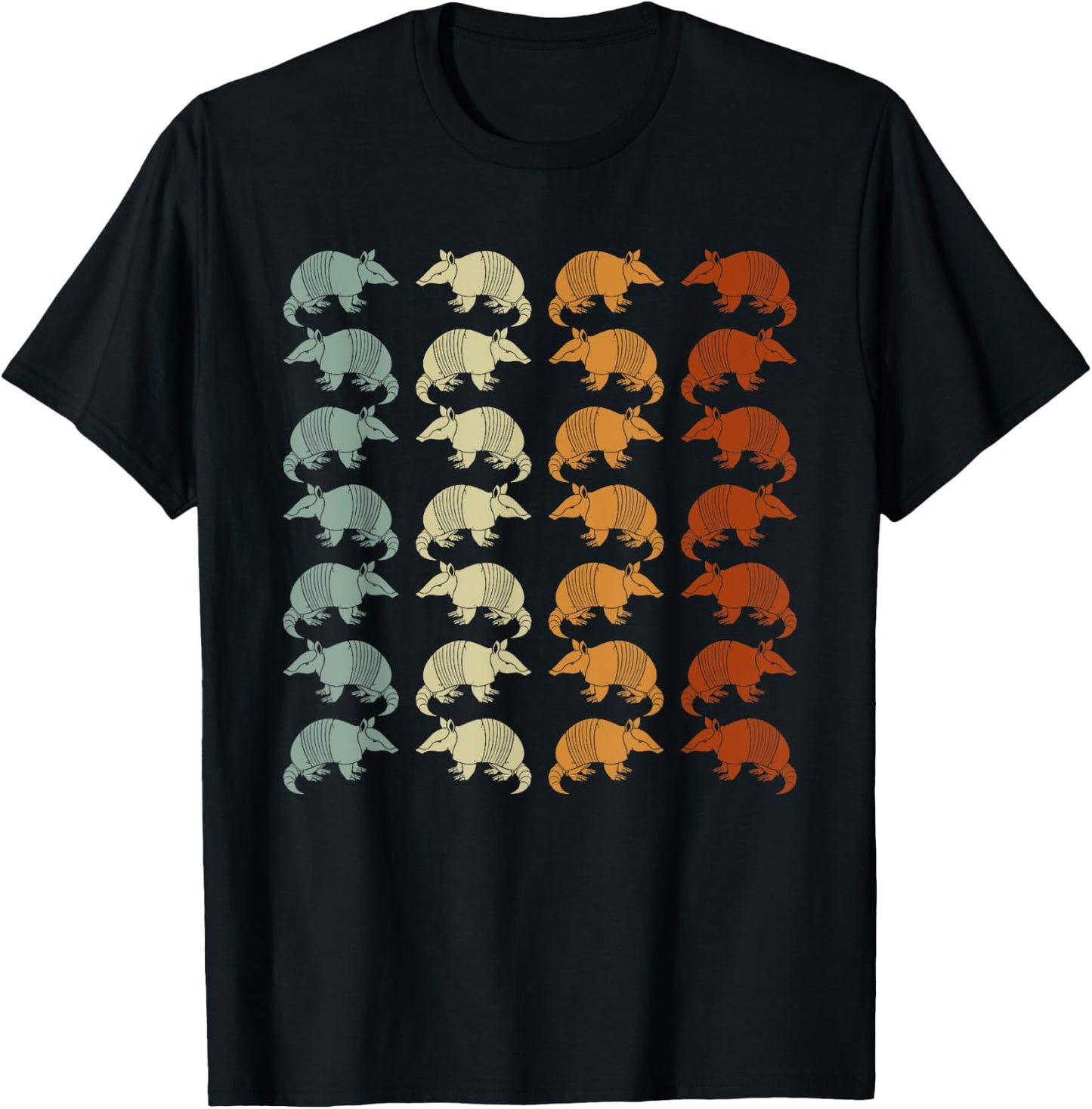 Retro Wild Nature Armadillo Lover Animal Armadillo T-Shirt - T-Shirt | Black