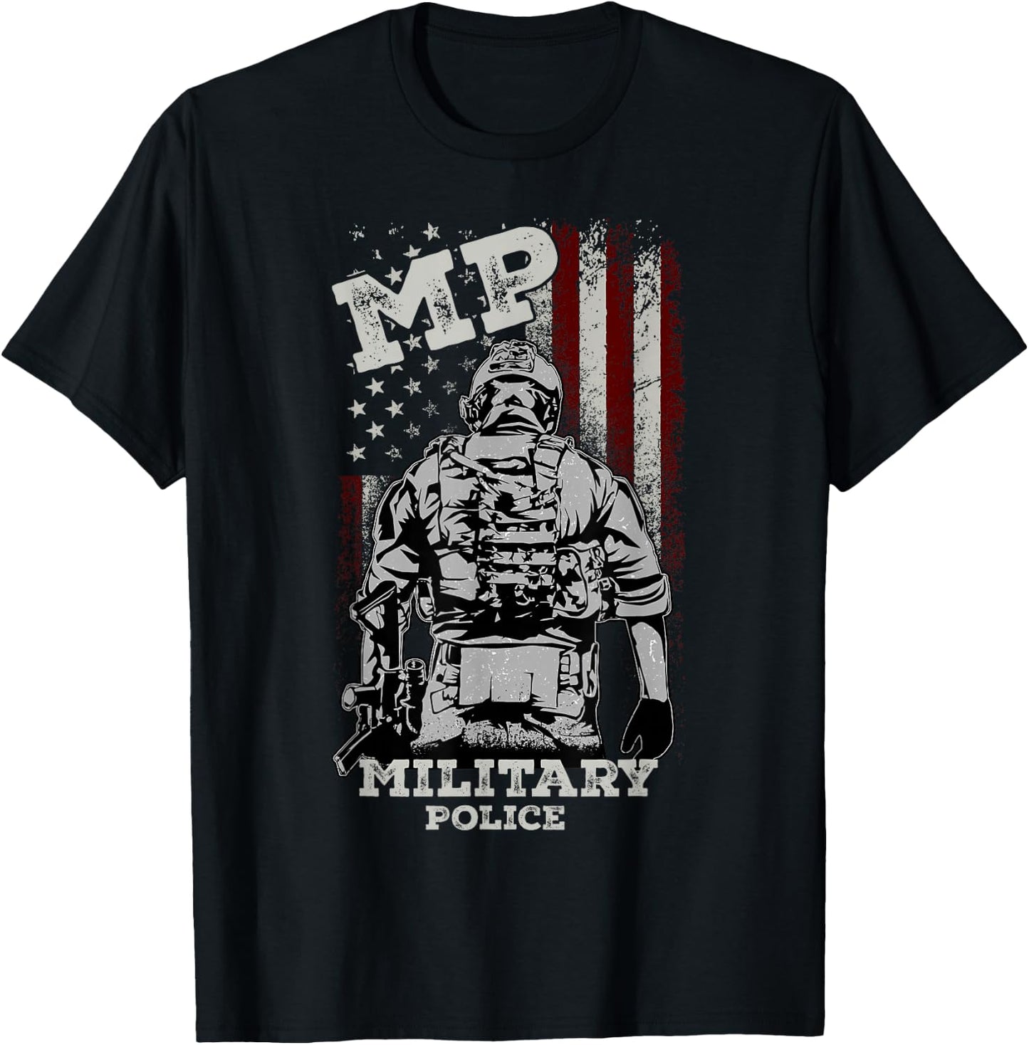 Military Police Veteran Honor Badge T-Shirt - T-Shirt | Black