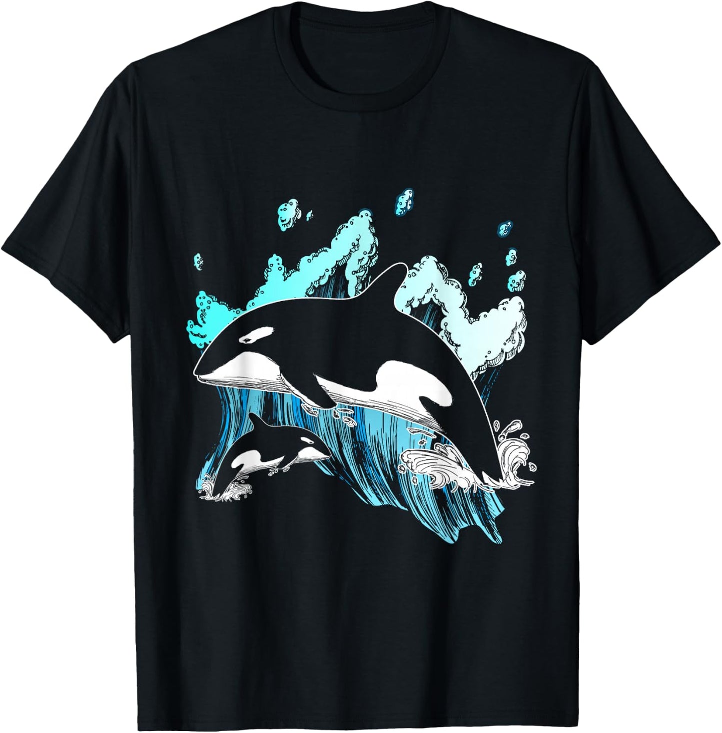 Killer Whale Ocean Lover Gift Men Boys Kids Orca T-Shirt - T-Shirt | Black