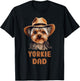 Cute Yorkie Dad Dog Lovers Gift Funny Puppy Yorkie Owner T-Shirt - T-Shirt | Black