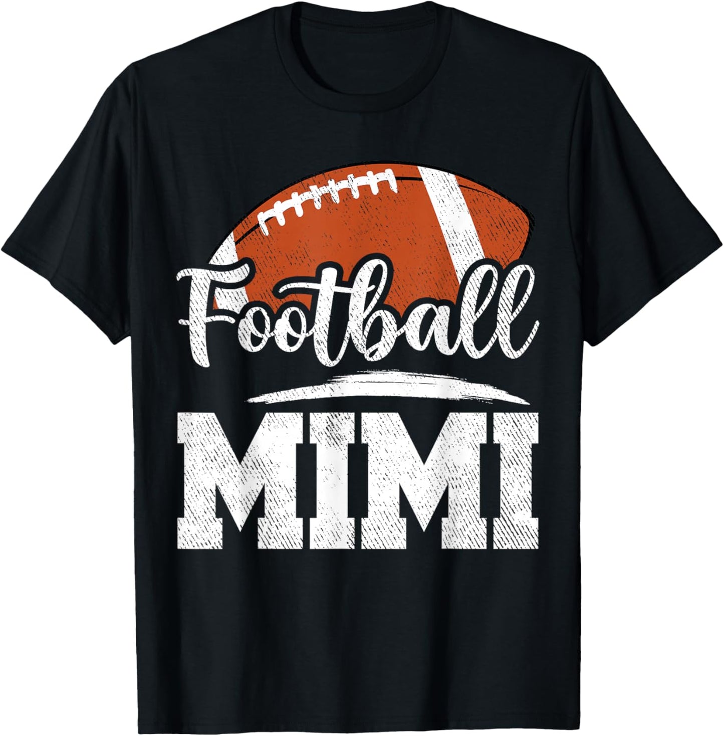 Football Mimi Football Player Game Day Mother's Day T-Shirt - T-Shirt | Black