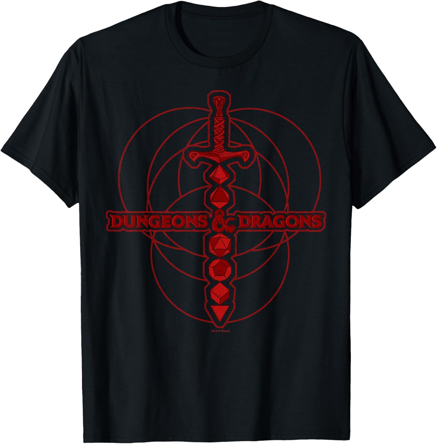 Dungeons & Dragons Dice Sword Logo T-Shirt - T-Shirt | Black