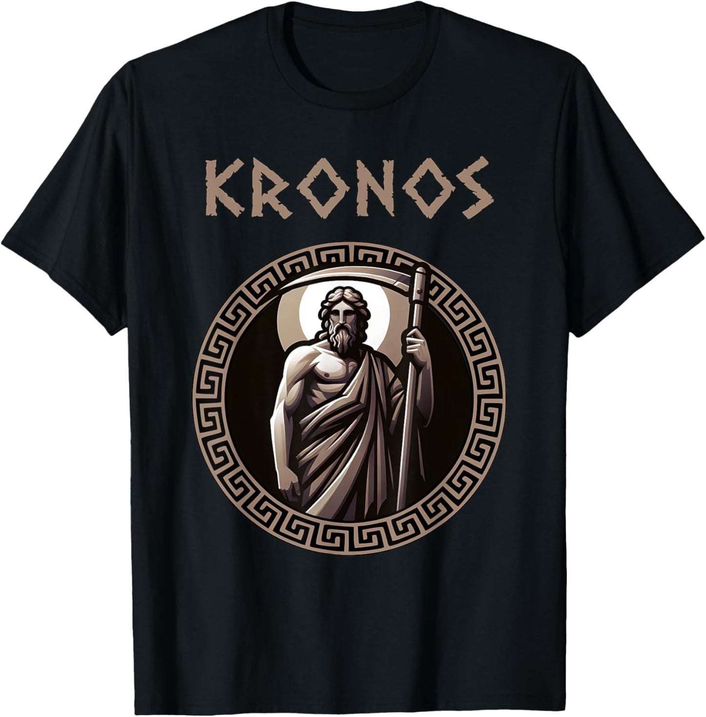 Kronos Ancient Greek Titan Greek Mythology Symbol T-Shirt - T-Shirt | Black