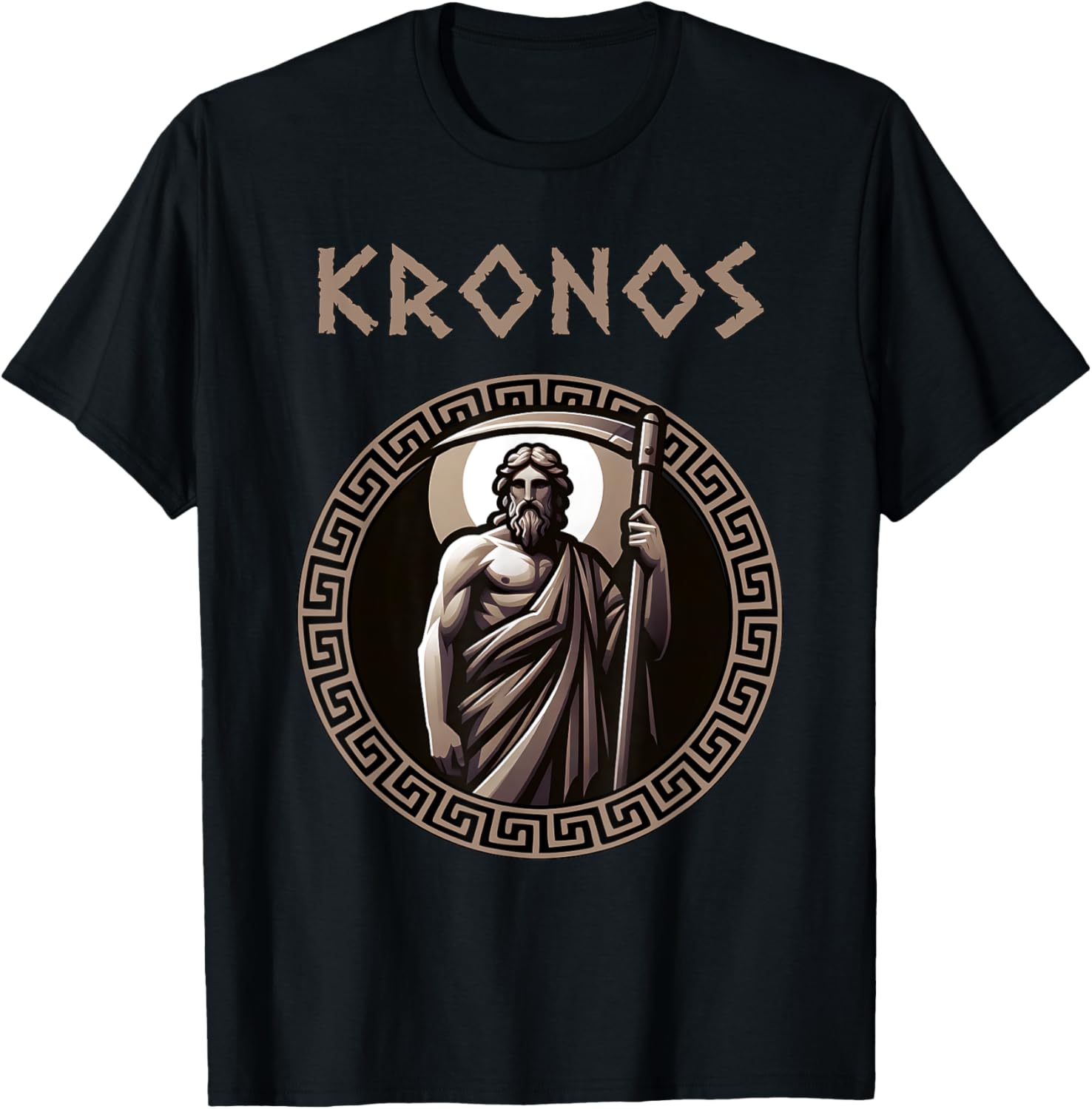 Kronos Ancient Greek Titan Greek Mythology Symbol T-Shirt - T-Shirt | Black