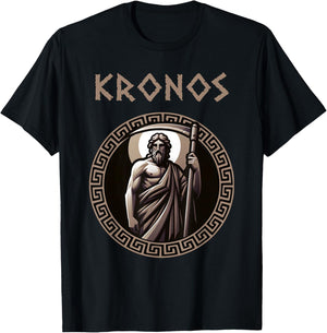 Kronos Ancient Greek Titan Greek Mythology Symbol T-Shirt - T-Shirt | Black