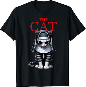 The Cat Horror Cat Halloween Scary Funny T-Shirt - T-Shirt | Black
