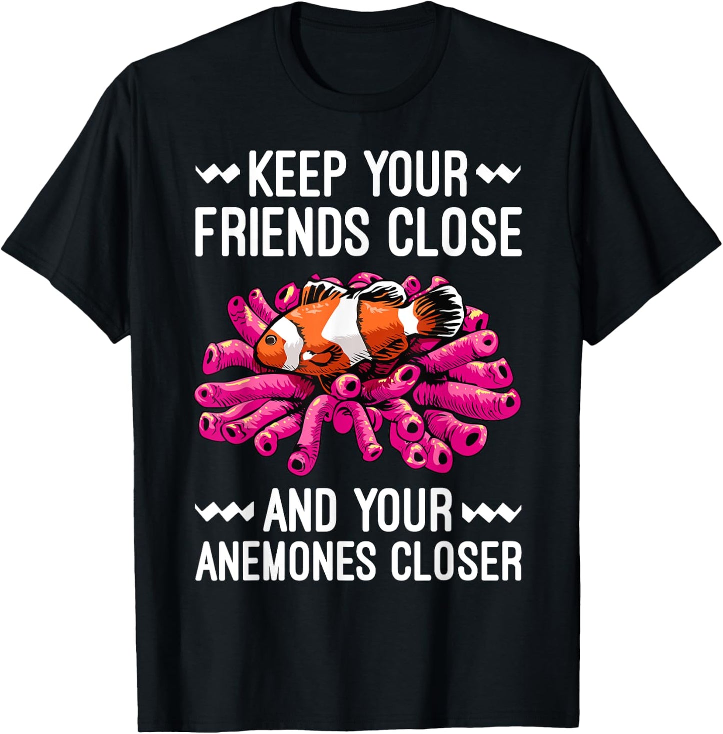 Funny Clown Fish Gift Clown Fish Anemones Lover Men Women T-Shirt - T-Shirt | Black