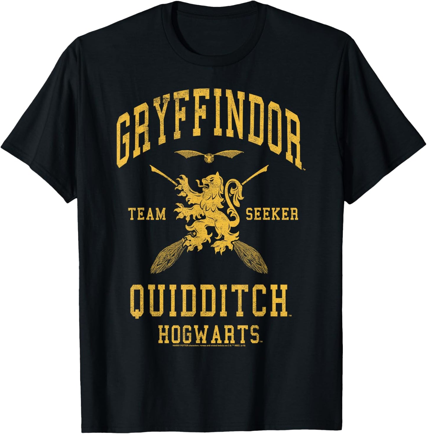 Harry Potter Gryffindor Team Seeker Hogwarts Quidditch T-Shirt - T-Shirt | Black