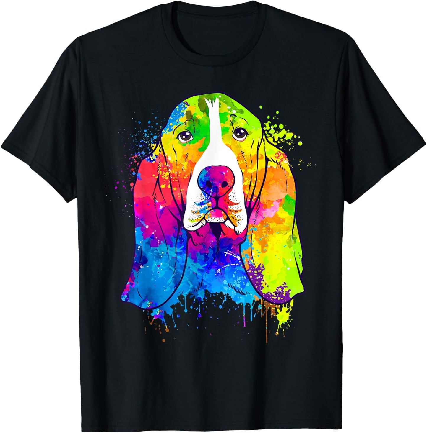 Cool Basset Hound Design Women Basset Hound Lover T-Shirt - T-Shirt | Black