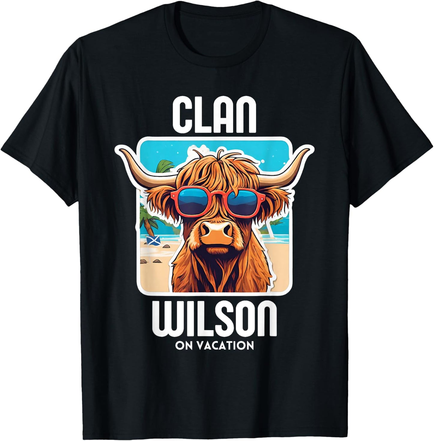 Wilson Clan Vacation Scottish Family Name Party T-Shirt - T-Shirt | Black