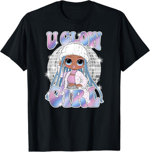 LOL Surprise! - Lady Braids Retro Disco U Glow Girl T-Shirt - T-Shirt | Black