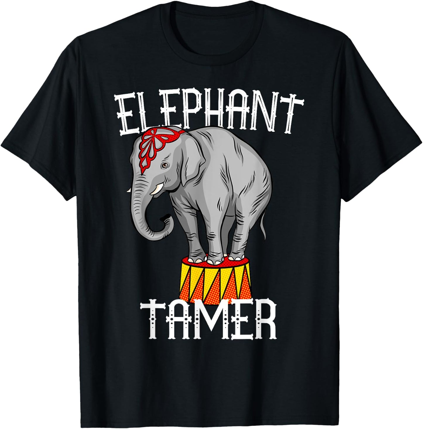 Elephant Tamer Vintage Costume Circus Themed Birthday Party T-Shirt - T-Shirt | Black
