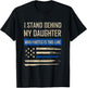 Law Enforcement Police Daughter Family Blue Thin Line Flag T-Shirt - T-Shirt | Black