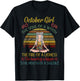 October Girl The Soul of A Witch Funny Yoga Birthday T-Shirt - T-Shirt | Black