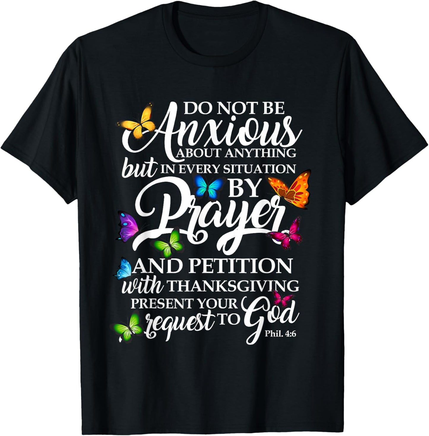 Don't Be Worried About All Butterfly Art - Rel T-Shirt - T-Shirt | Black