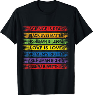 Science Is Real Black Lives Matter Design T-Shirt - T-Shirt | Black