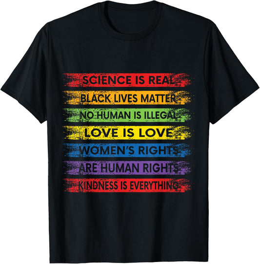 Science Is Real Black Lives Matter Design T-Shirt - T-Shirt | Black