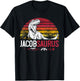 Jacob Saurus Funny Personalized Dinosaur T Rex Name Gift Boy T-Shirt - T-Shirt | Black