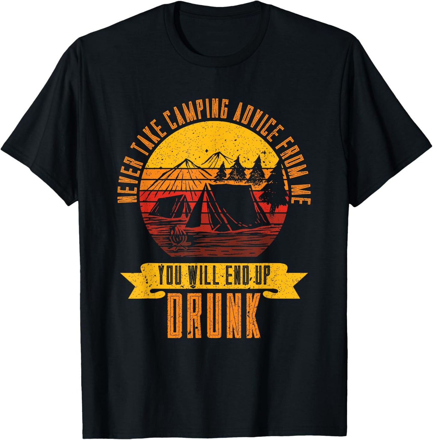 Funny Camping T-Shirt - T-Shirt | Black