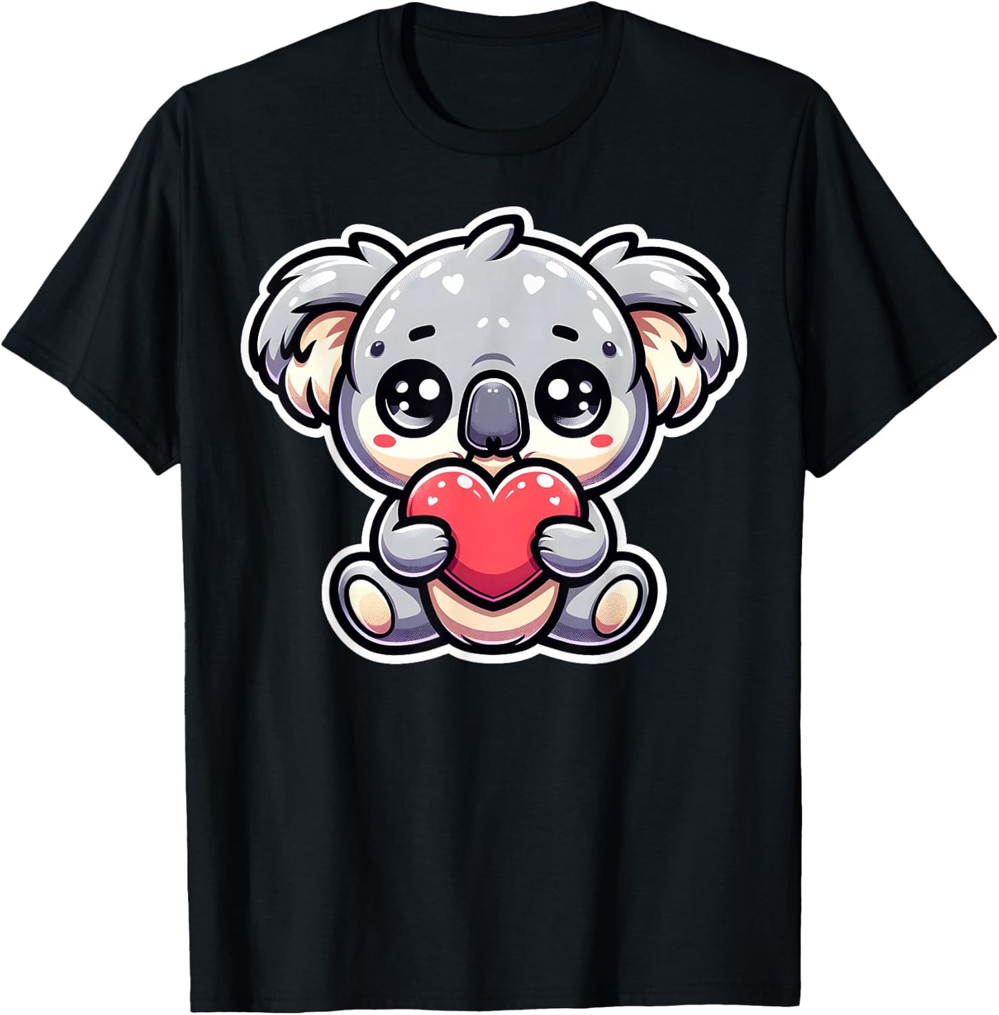 Love Heart Koala Bear Gifts - Funny Kola Lover T-Shirt - T-Shirt | Black