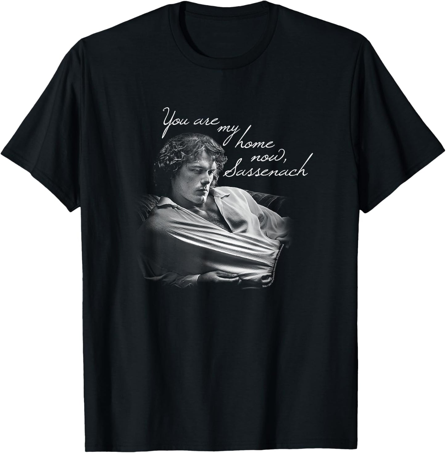 Outlander You are My Home Now Sassenach Small T-Shirt - T-Shirt | Black