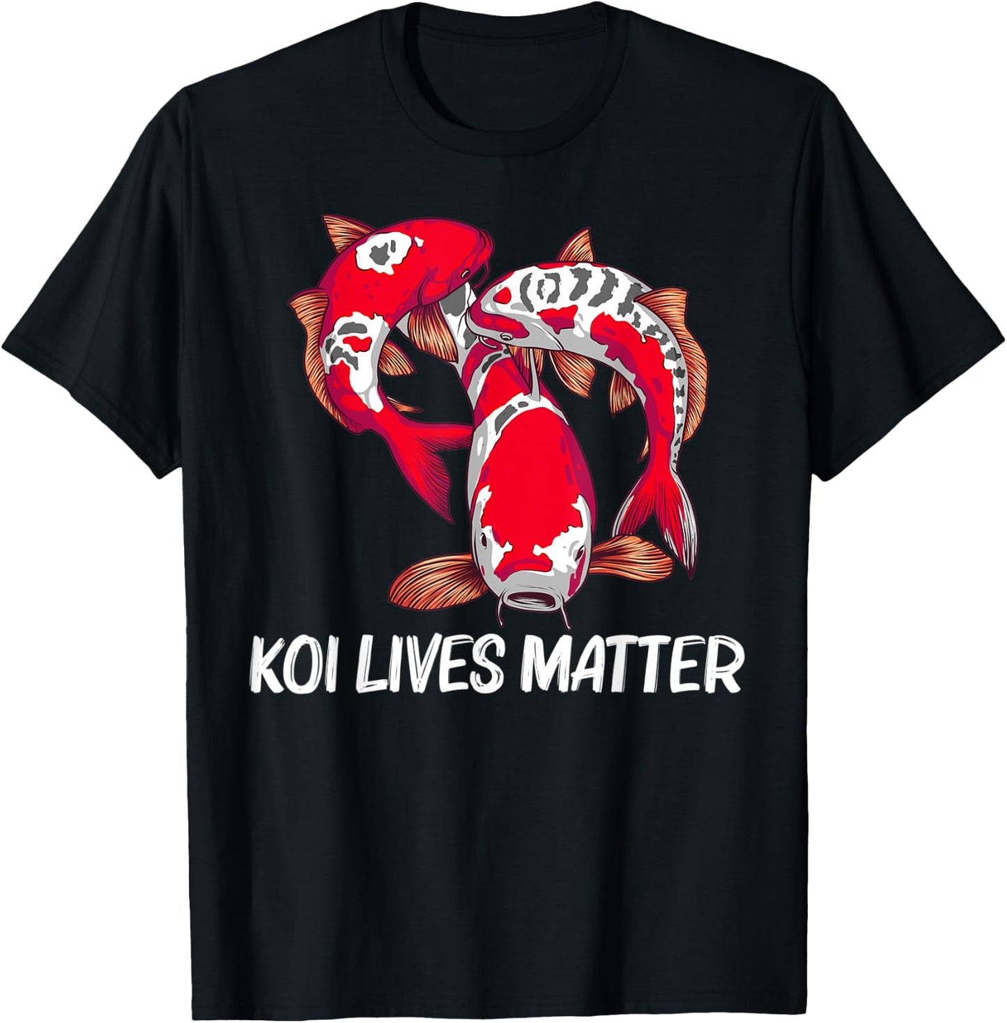 Koi Fish Gift Women Japan Koi Carp Fishes Pond Lover T-Shirt - T-Shirt | Black