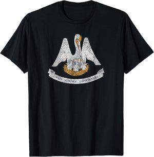 State of Louisiana Flag La New Orleans Baton Rouge T-Shirt - T-Shirt | Black