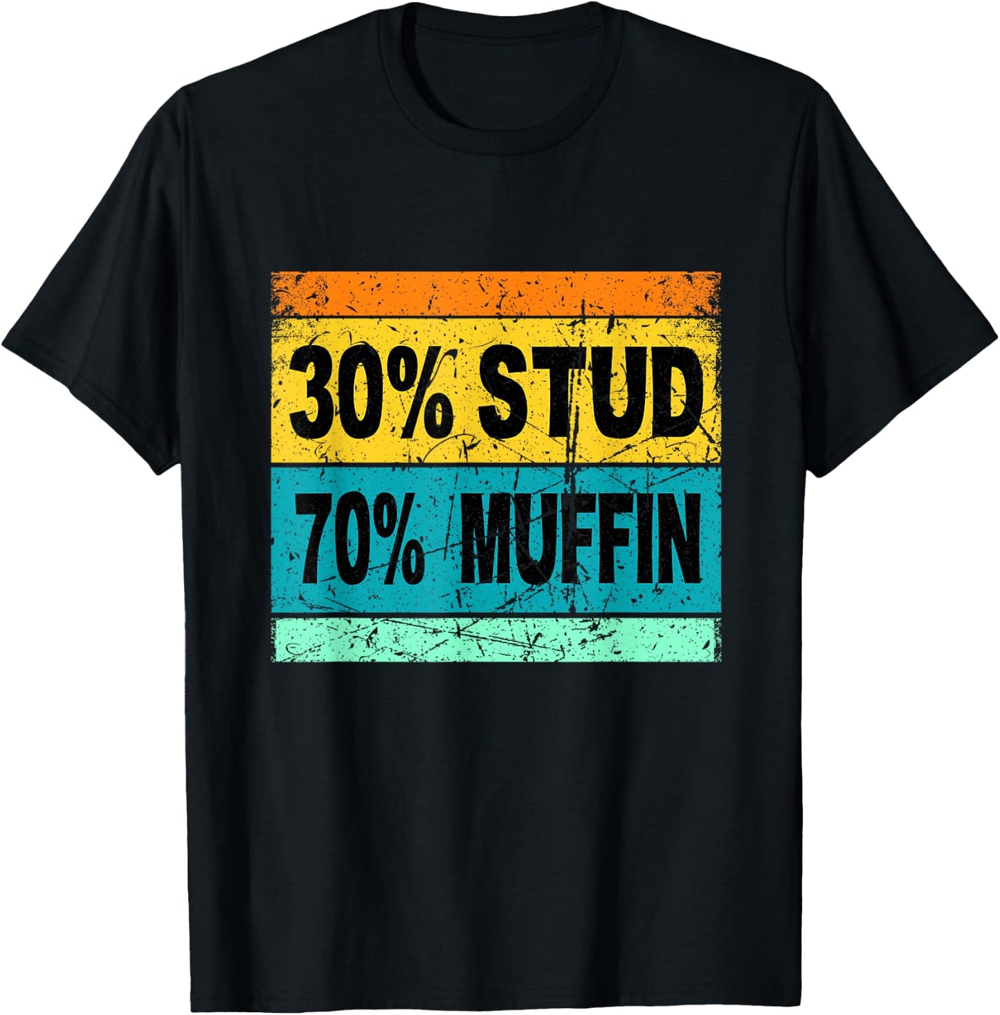Retro 30 Stud 70 Muffin Shirt Stud Muffin Shirt Valentine T-Shirt - T-Shirt | Black