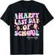 Retro Groovy Happy Last Day Of School Para Life T-Shirt - T-Shirt | Black