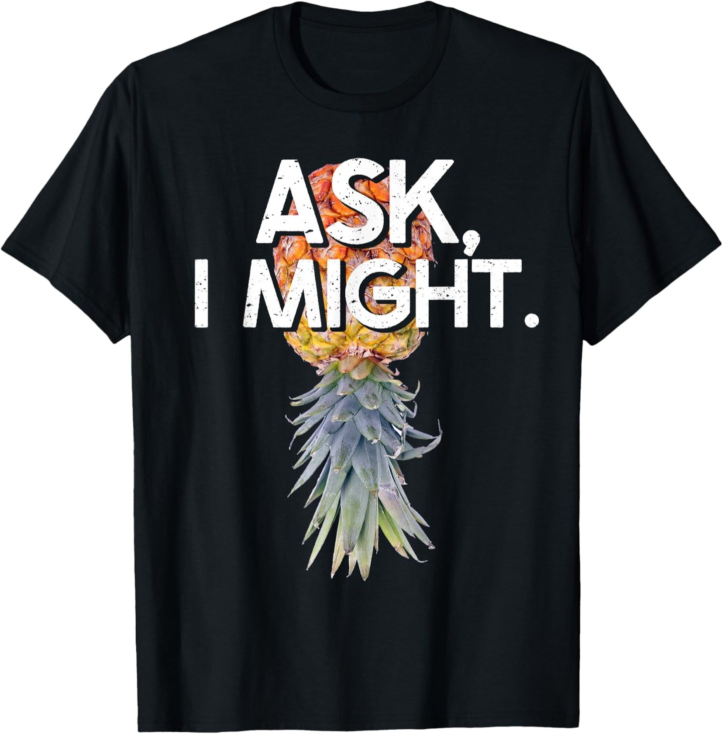Funny Swinger Upside Down Pineapple Kinky Swinging Item T-Shirt - T-Shirt | Black