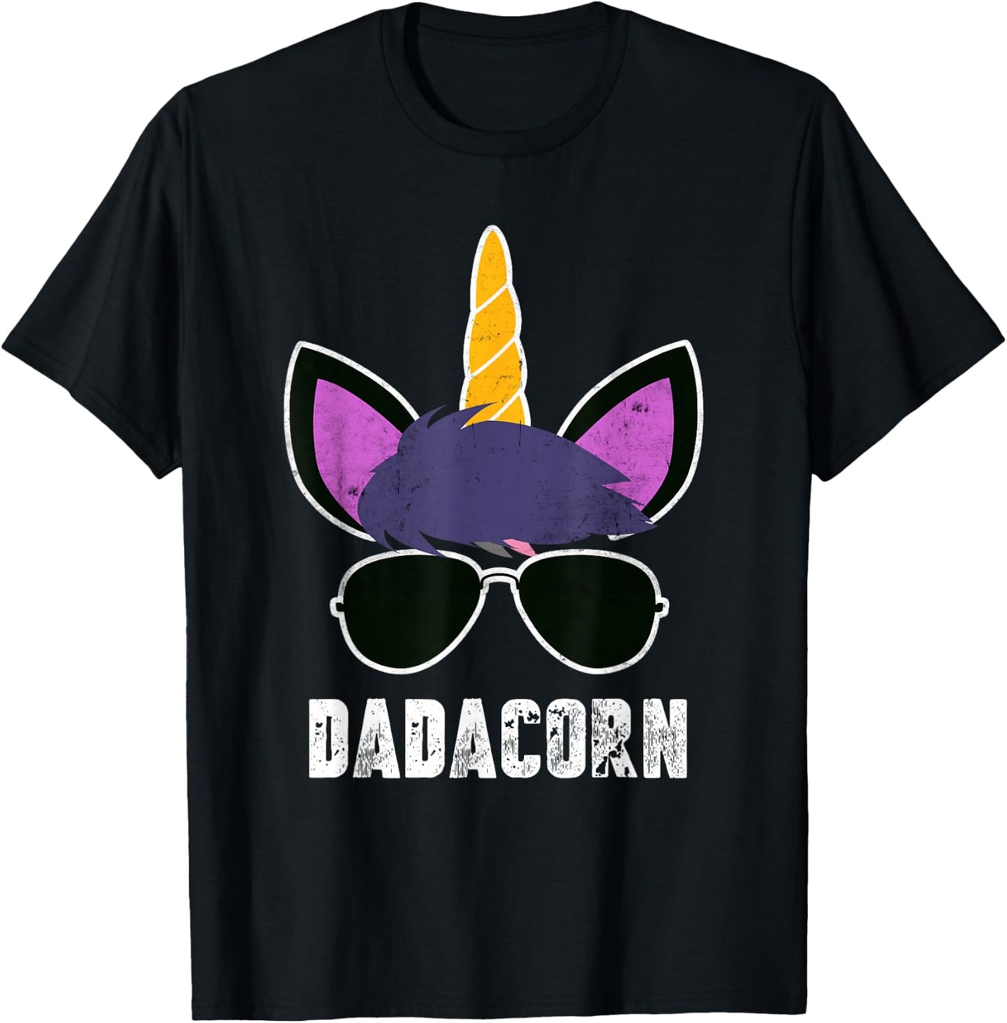 Dadacorn Unicorn Dad Father's Day Unicorn Daddy T-Shirt - T-Shirt | Black