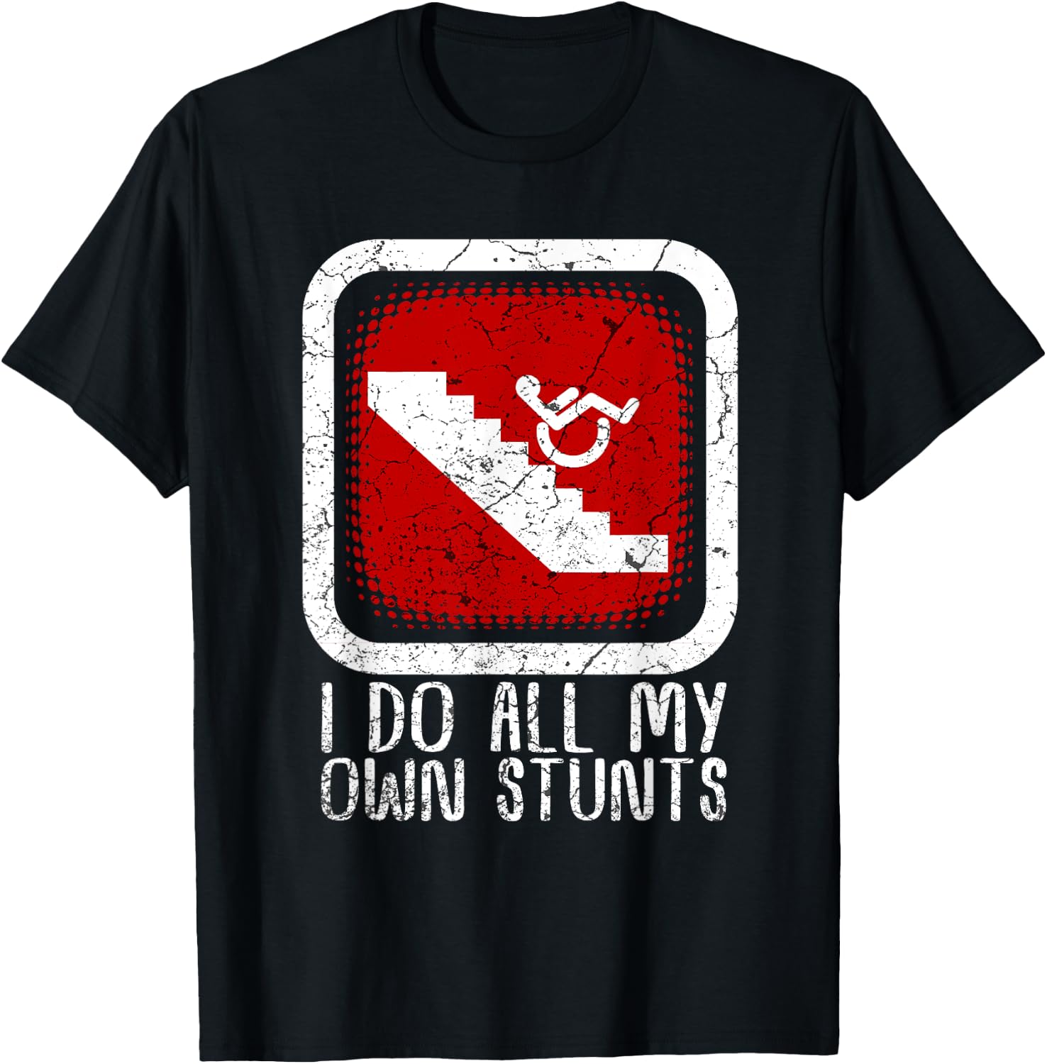 All Over Parking Gifts Funny Wheelchair Humor Disability Handicap Gift -Adults 3X-Large Black Short Sleeve Cotton Classic Fit T-Shirt - T-Shirt | Black