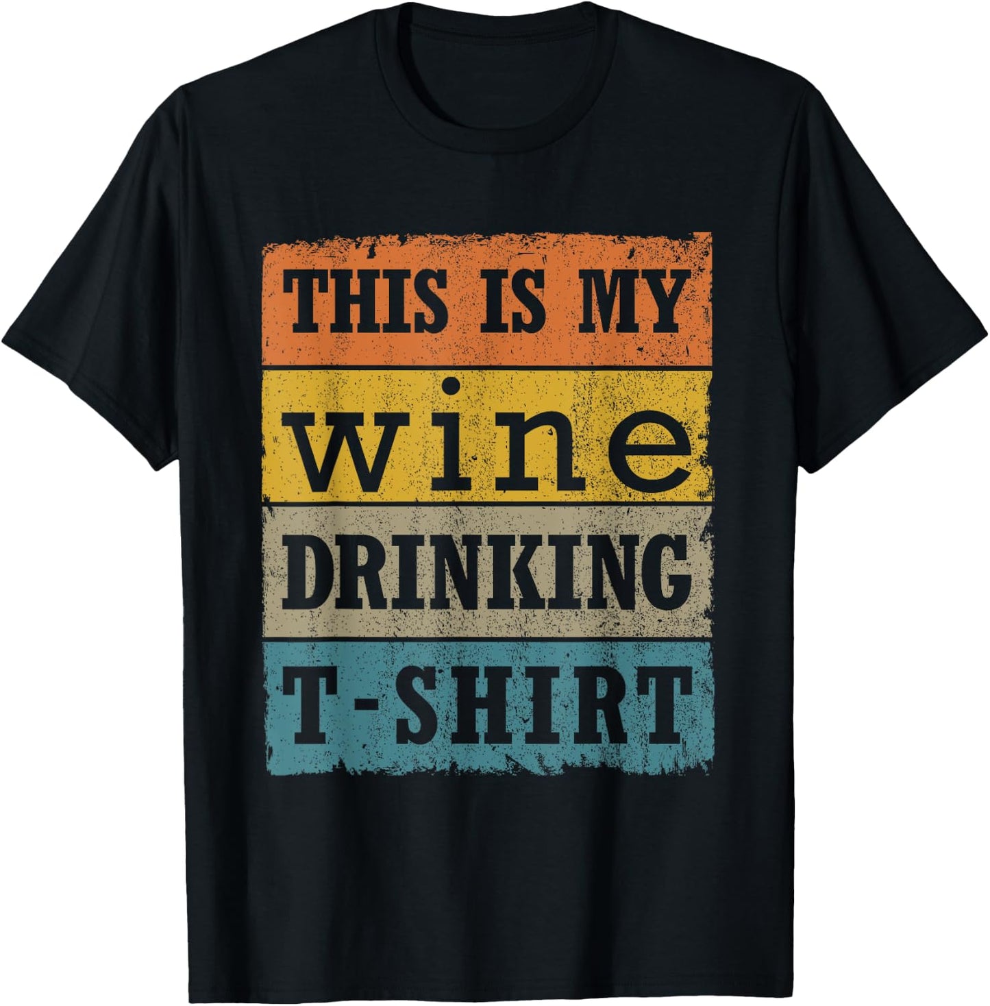 This Is My Wine Vintage Retro Wine Lovers Drink T-Shirt - T-Shirt | Black