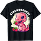 Strawberry Dinosaur Cute Dinosaur Strawberry Fruit T-Rex T-Shirt - T-Shirt | Black
