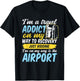 Travel Addict on my way to the Airport World Tour 2026 T-Shirt - T-Shirt | Black