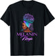 Melanin Magic Purple Black Womans Afro African Girls BLM T-Shirt - T-Shirt | Black