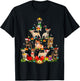 Dog Lover Chihuahua Tree Christmas Light Xmas Pajama Women Kids T-Shirt - T-Shirt | Black