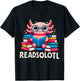 Readsolotl Kawaii Axolotl Book Lover Funny Reading T-Shirt - T-Shirt | Black