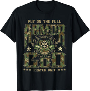 Put On The Full Armor Of God - Christian Religious Bible T-Shirt - T-Shirt | Black