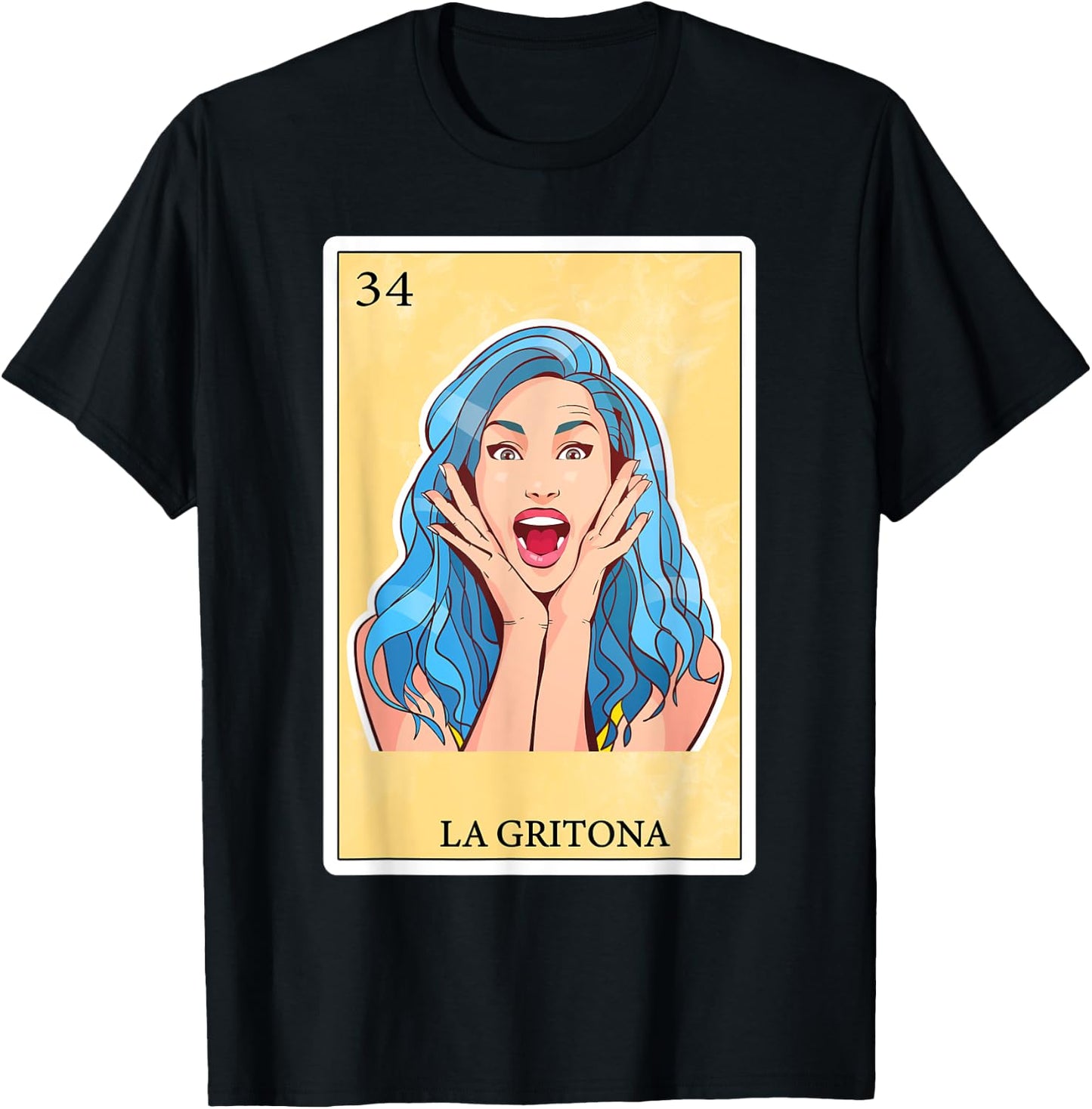 Gifts Spanish-Mexican Bingo Card Latinas - La Gritona T-Shirt - T-Shirt | Black