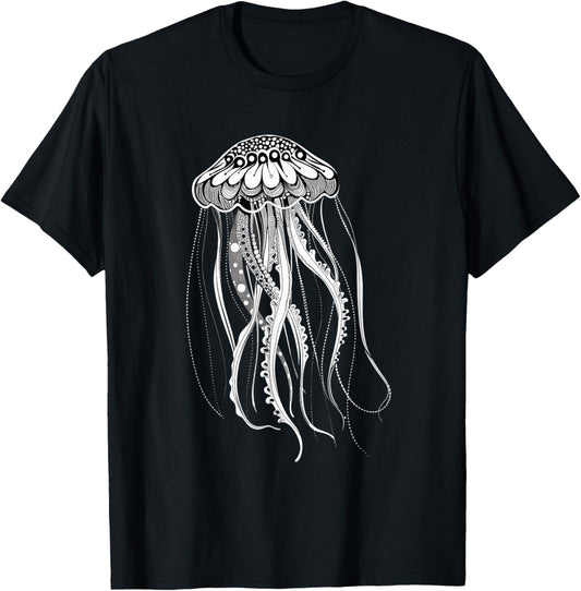 Jellyfish Sea Ocean Jellyfish Artwork Ocean Sea Animal Lover T-Shirt - T-Shirt | Black