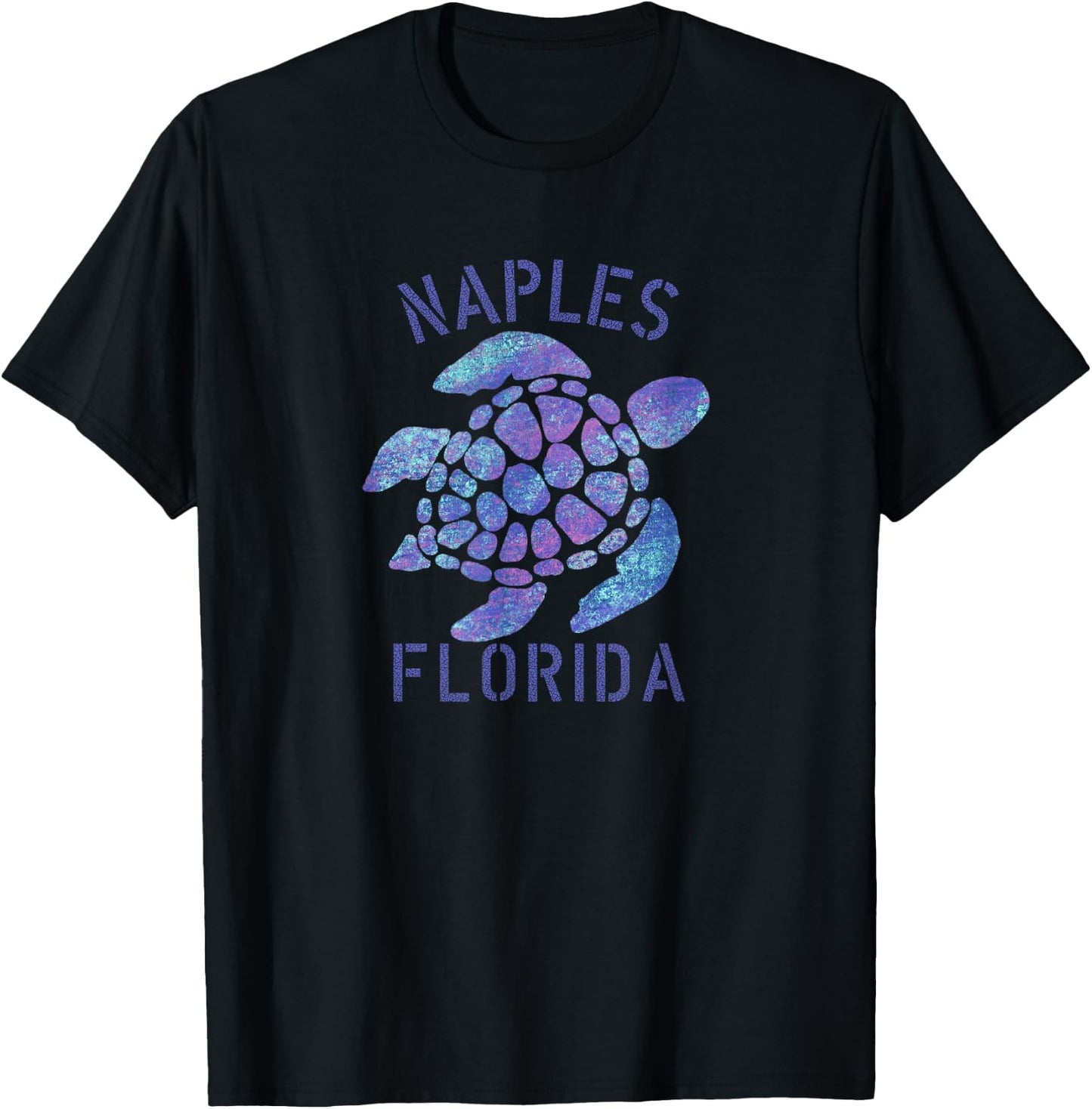 Naples, Florida Beach Design / Tribal Turtle Gift Men Women Kids T-Shirt - T-Shirt | Black