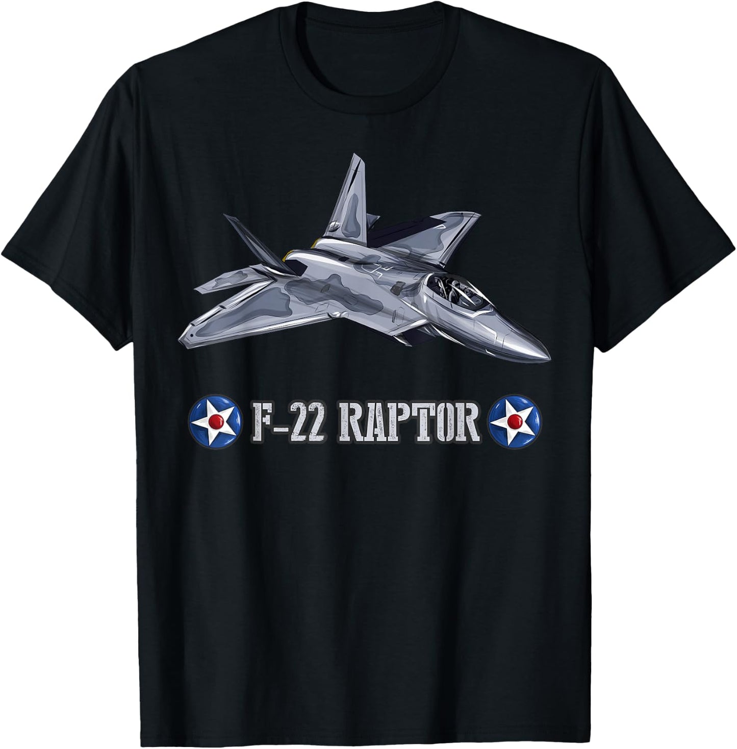American F22 Raptor Camouflage Hunter T-Shirt - T-Shirt | Black
