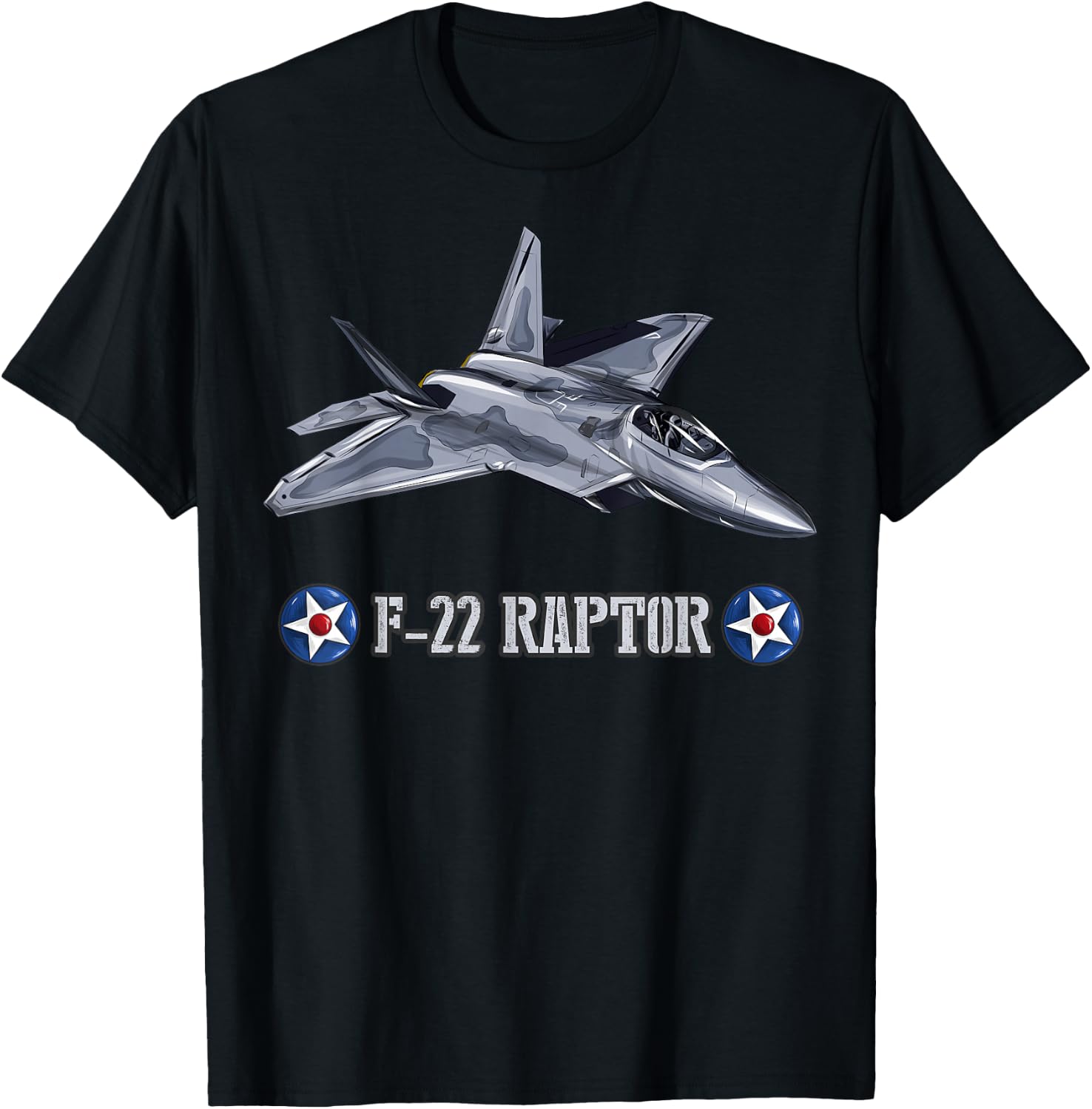 American F22 Raptor Camouflage Hunter T-Shirt - T-Shirt | Black