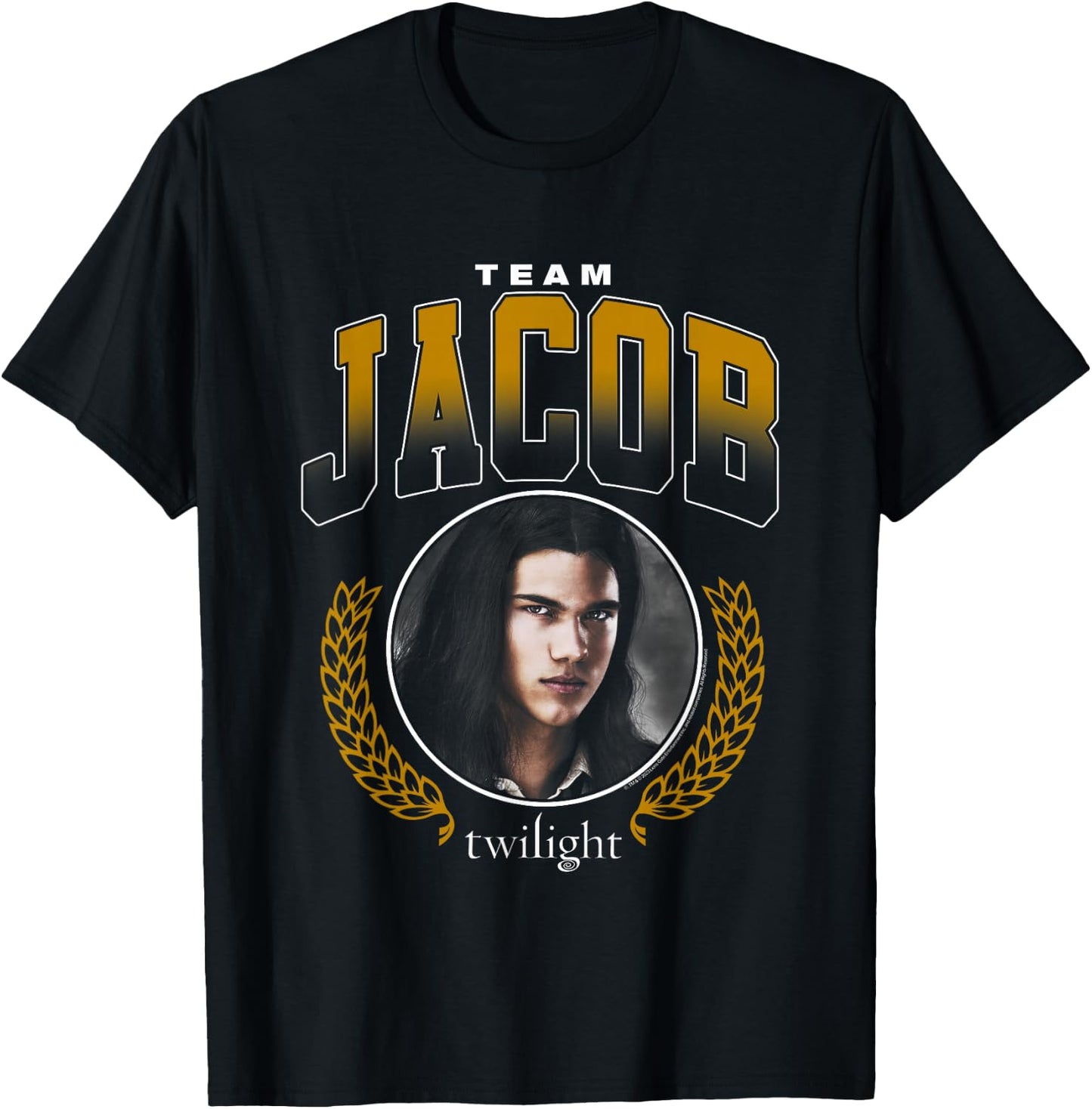 Twilight Team Jacob Varsity Lettering Werewolf Movie T-Shirt - T-Shirt | Black