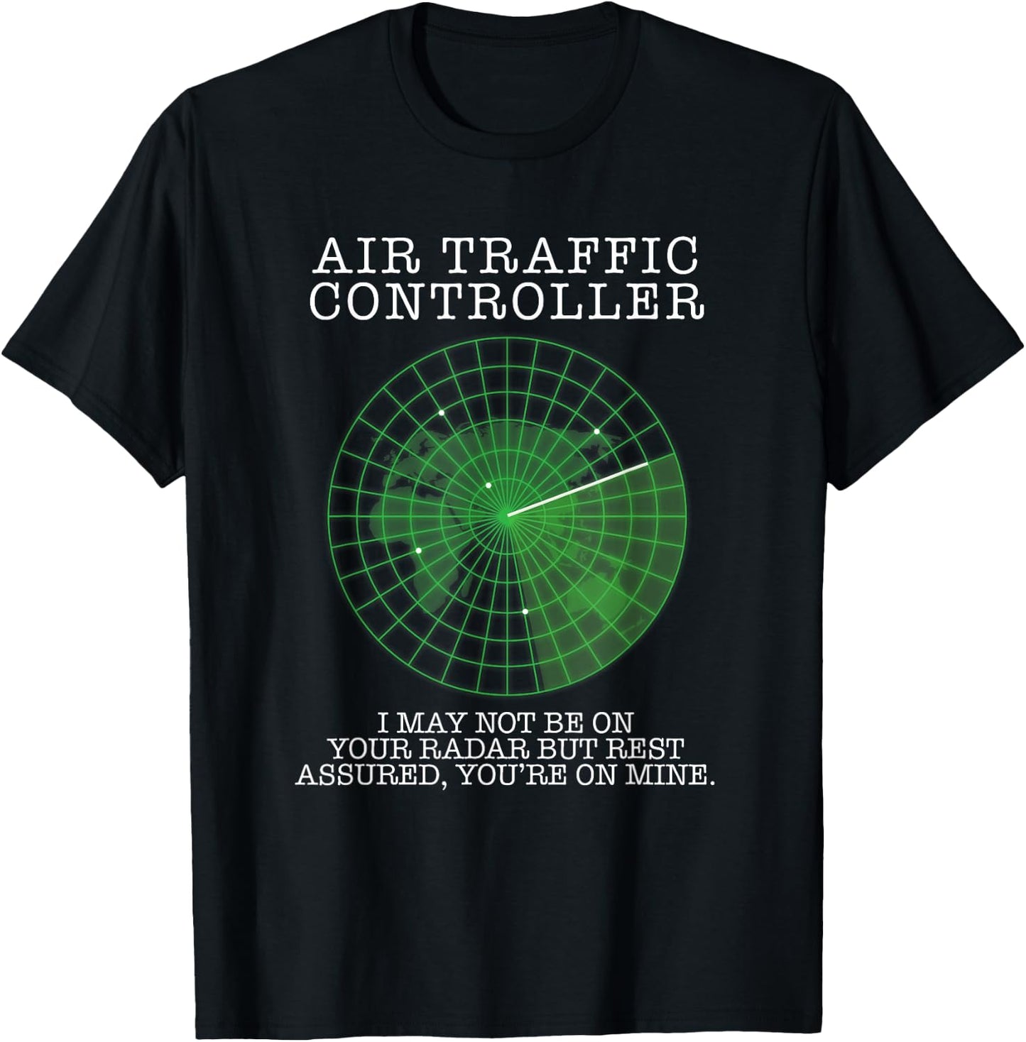 Air Traffic Controller Funny Pilot Aviation T-Shirt - T-Shirt | Black