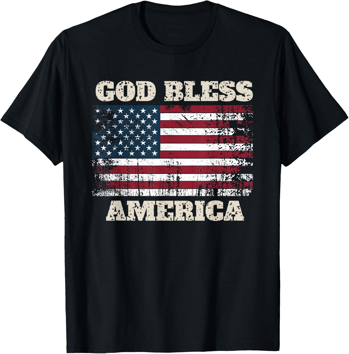 God Bless America Patriotic Happy 4th of July , Women T-Shirt - T-Shirt | Black